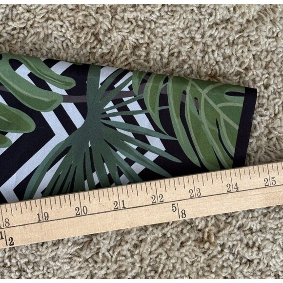 ULTRACOR Palm Leaf Green and Black Training Leggings Size Small Gold Stripe - Picture 9 of 12